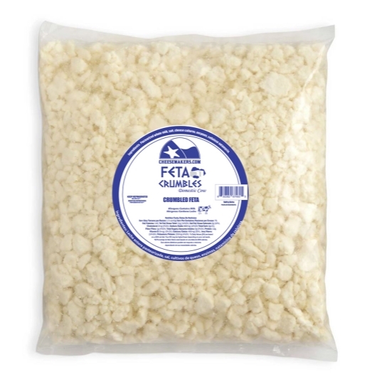 Cheesemakers Domestic Cow Feta Crumbles, 5 Pound -- 4 per case
