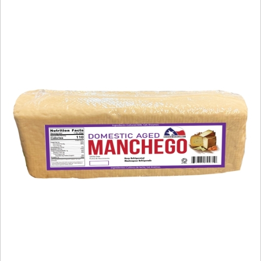 Cheesemakers Aged Domestic Manchego Cheese Loaf, 5 Pound -- 2 per case