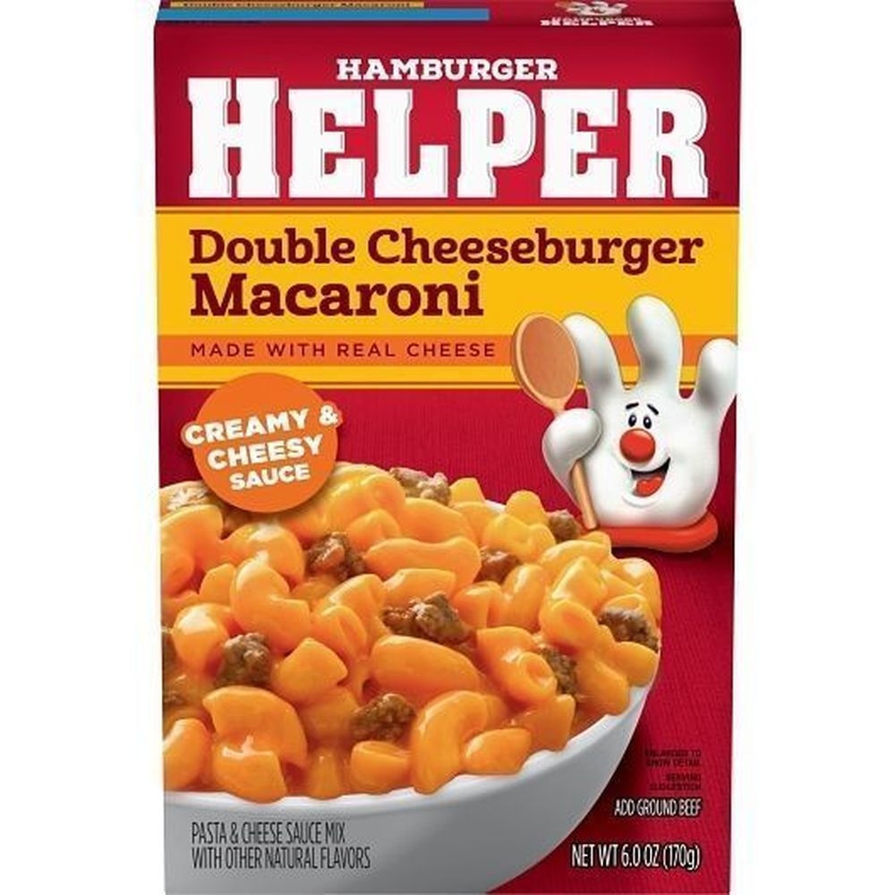 Helper Double Cheeseburger Macaroni, 6 Ounce -- 12 per case