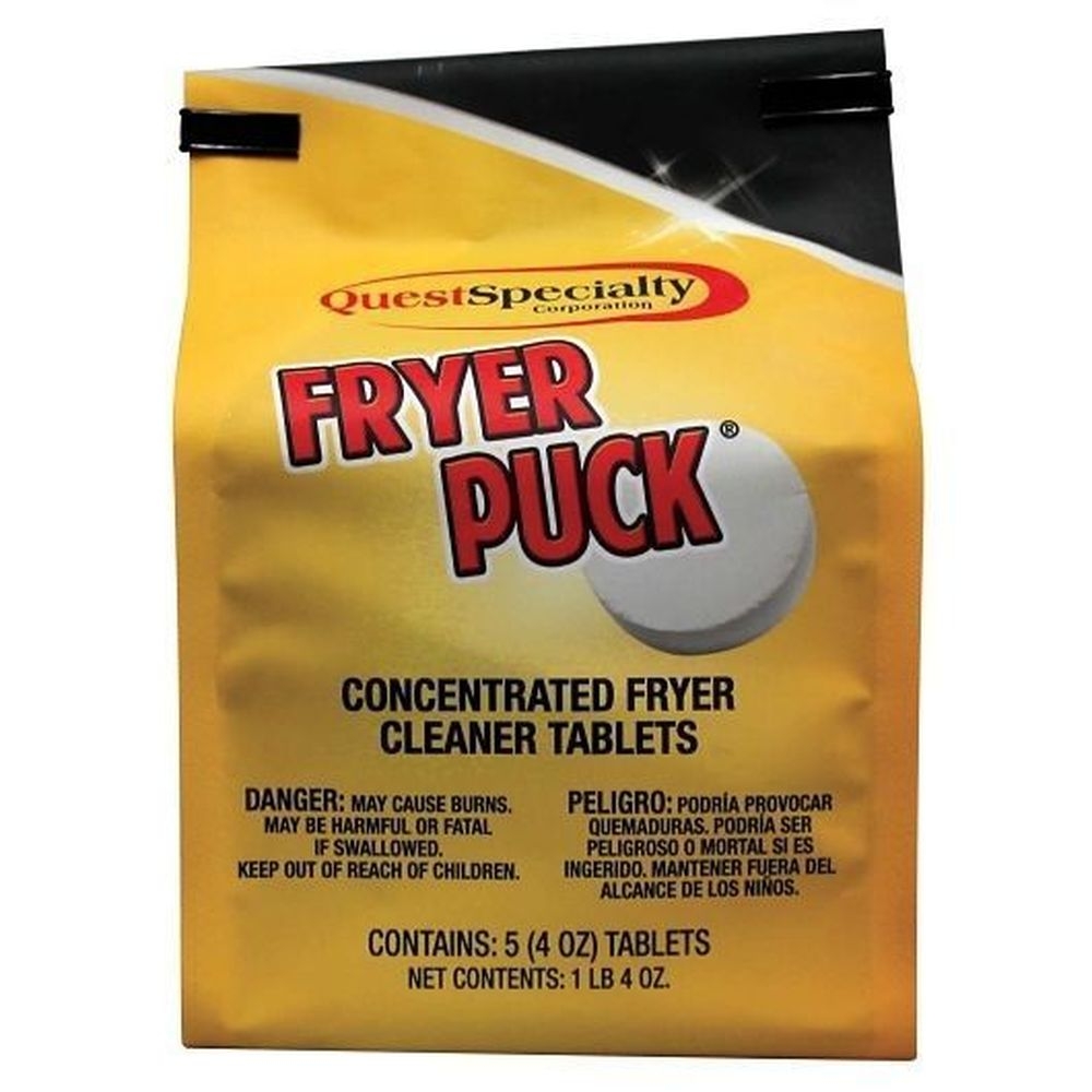 Fryer Puck Concentrated Deep Fryer Cleaner Tablets, 5 count -- 6 per case