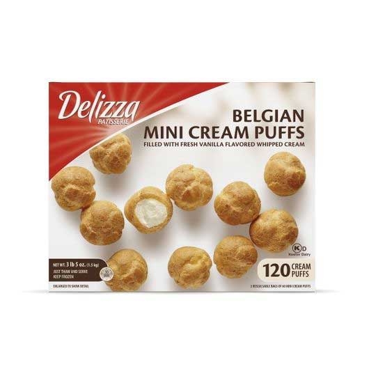 Delizza Cream Puffs, 3.31 pounds -- 720 Per Case