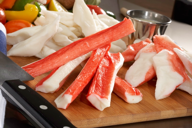 Oyster Bay All White Imitation Crab Meat, 2.5 Pound -- 12 per case.