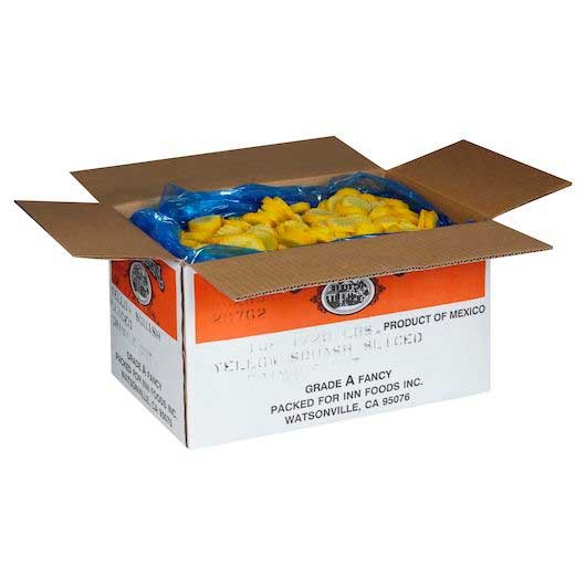 The Inn Sliced Crinkle Cut Yellow Squash, 20 Pound