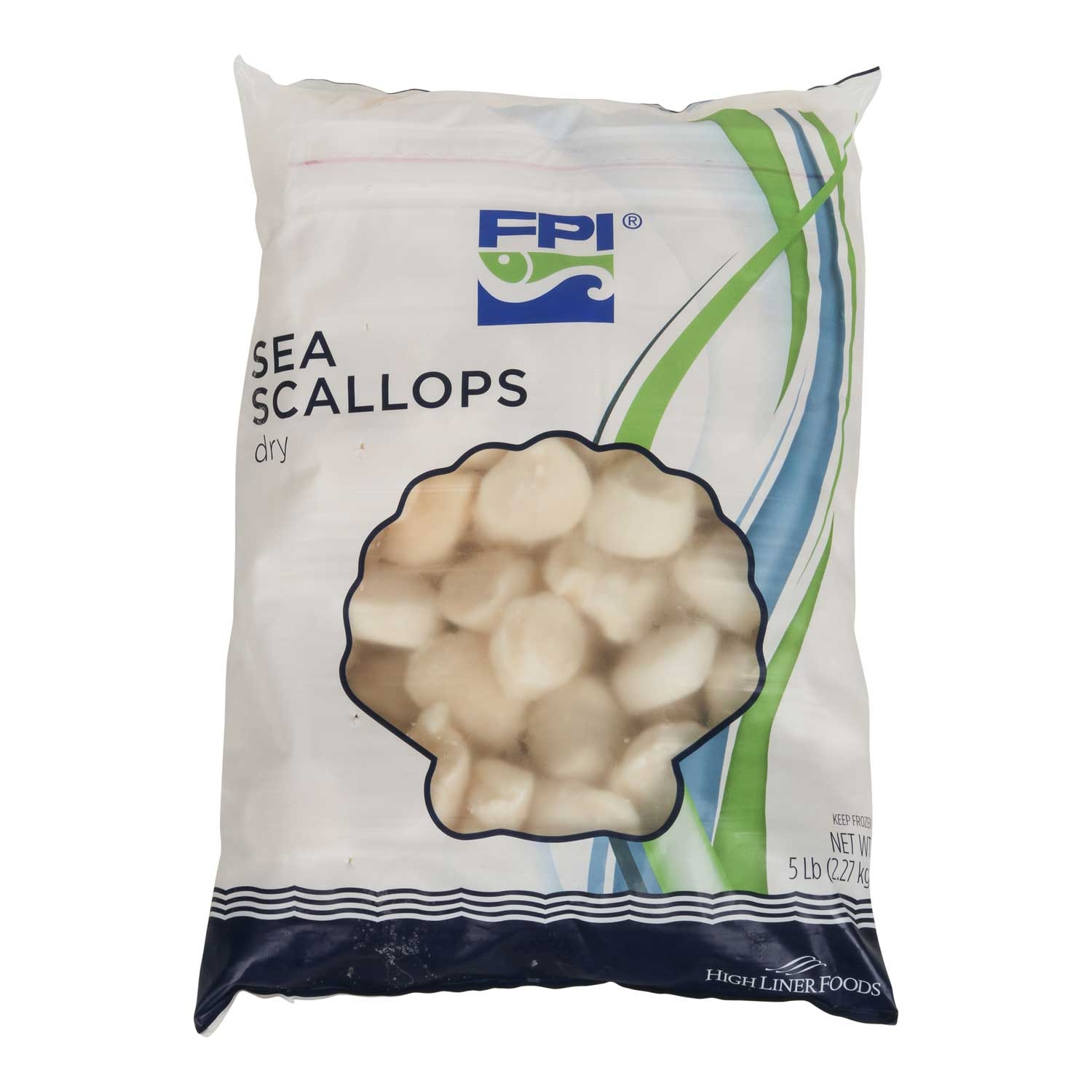 Frozen Seafood Fresh Dry Scallop - 20/30, 5 Pound -- 2 per case.