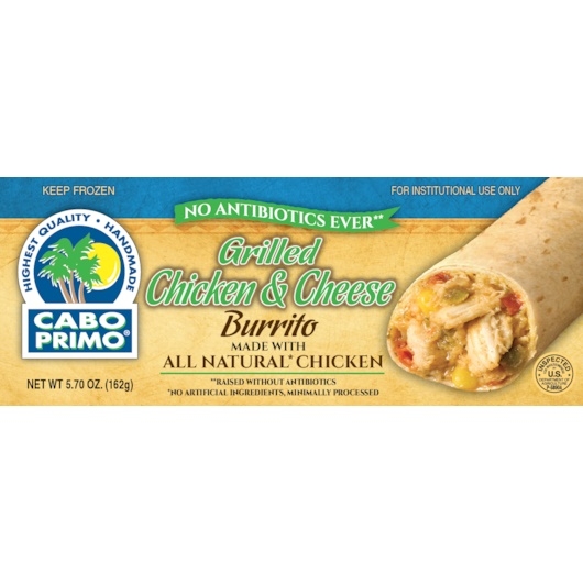 Cabo Primo Grilled Chicken and Cheese Burrito, 5.7 Ounce -- 80 per case
