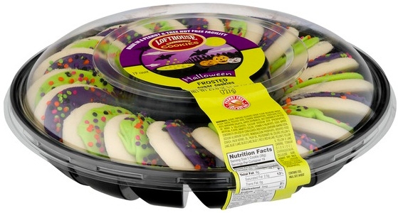 Lofthouse Halloween Mixed Green and Purple Frosted Sugar Cookie, 25.6 Ounce -- 8 per case.