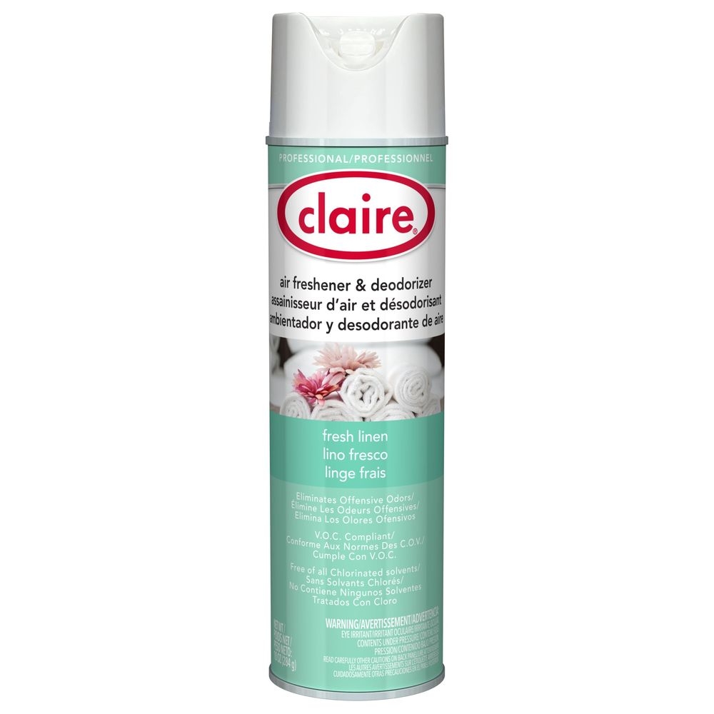 Claire Fresh Linen Air Freshener and Deodorizer -- 12 per case