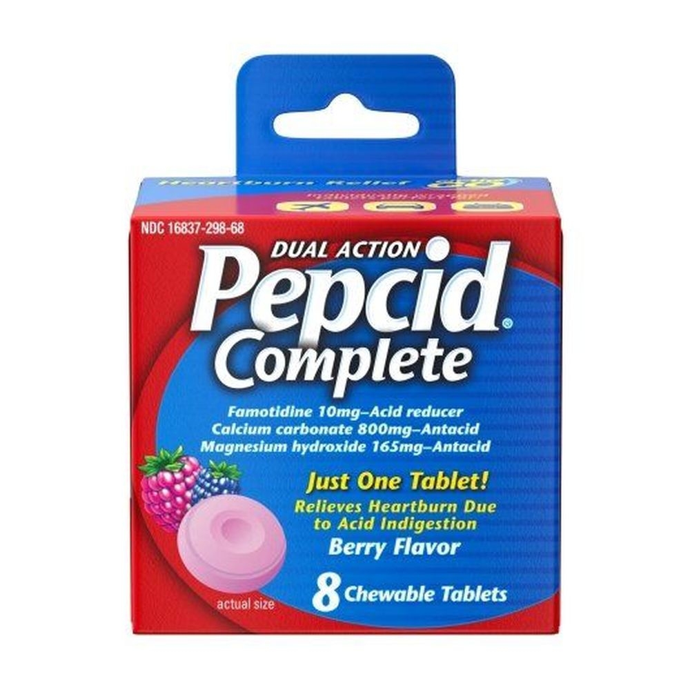 Pepcid Complete Acid Reducer Berry Chewable Tablets, 8 count -- 48 per case