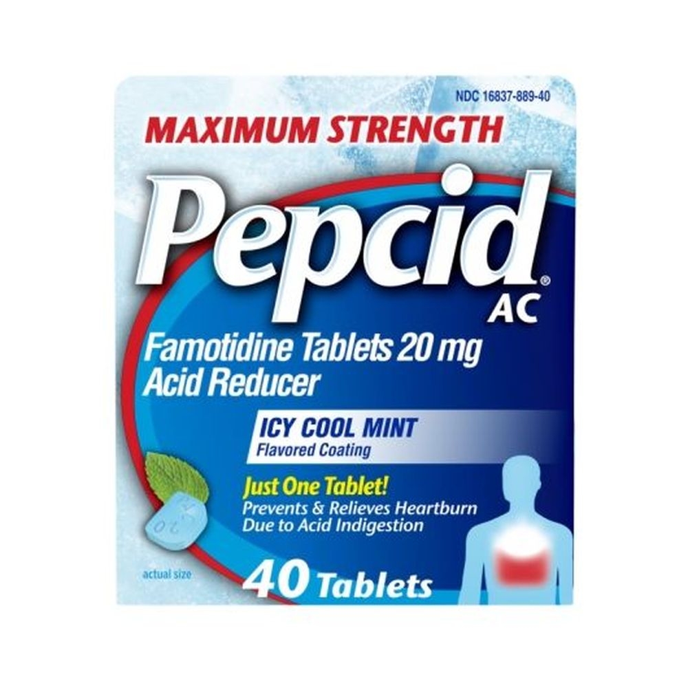 Pepcid Cool Mint Arctic Mist Tablets, 40 count -- 24 per case