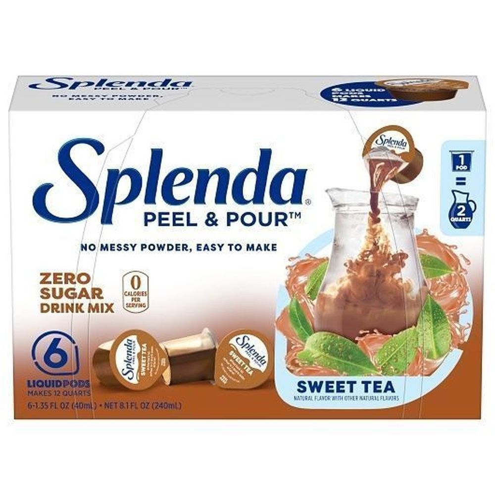 Splenda Peel and Pour Pod Sweet Tea Drink Mix, 8.1 Fluid Ounce -- 6 per case