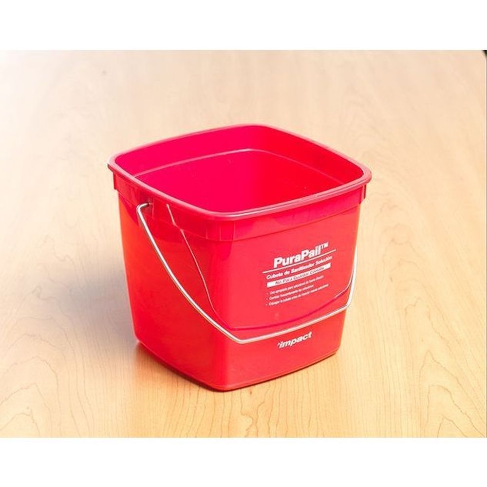 Impact PuraPail Red Sanitizing Bucket, 3 Quart Capacity