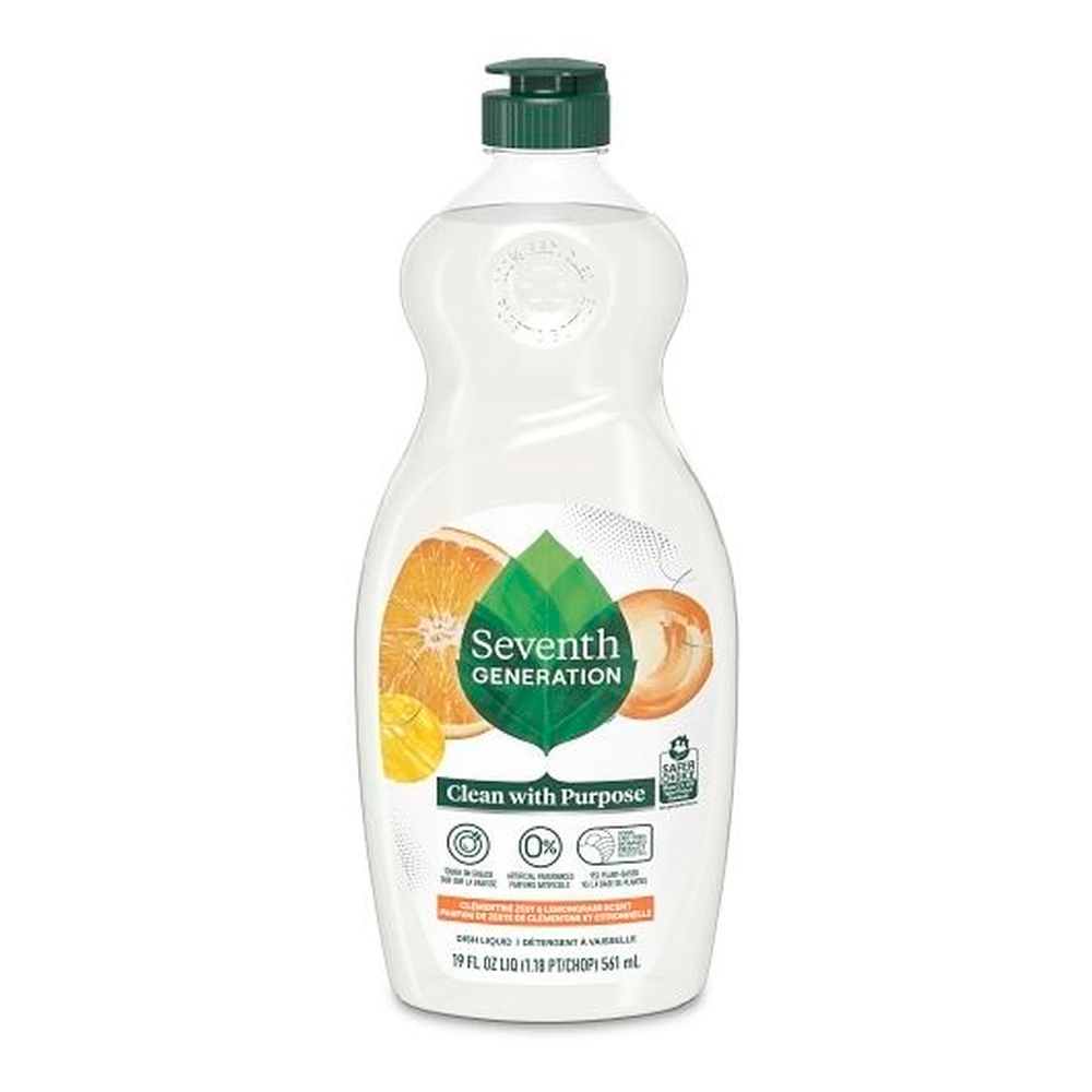 Seventh Generation Lemongrass Clementine Dish Soap, 19 Fluid Ounce -- 6 per case