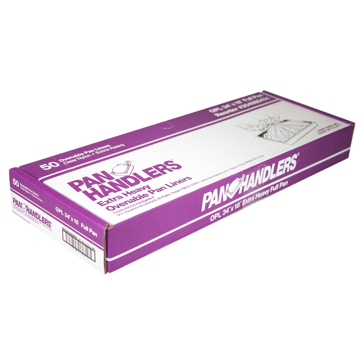 PanHandlers Clear Nylon Ovenable Pan Liner, 34 x 18 inch -- 50 per case.