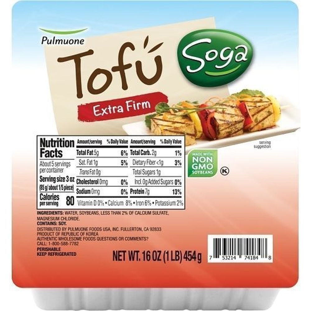 Pulmuone Foods Extra Firm Tofu, 16 Ounce -- 12 per case
