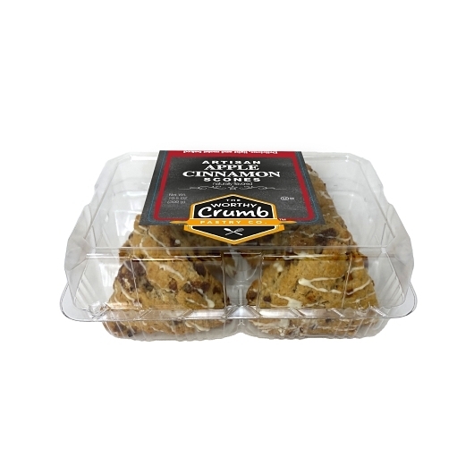 The Worthy Crumb Artisan Apple Cinnamon Scones, 10.5 Ounce -- 16 per case