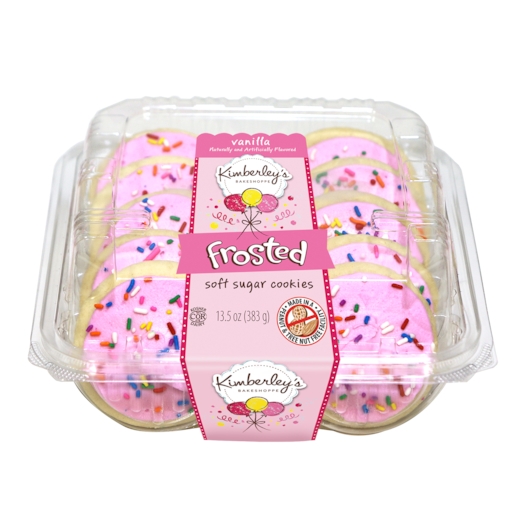 Kimberleys Bakeshoppe Vanilla Frosted Cookies - Pink, 13.5 Ounce -- 15 per case