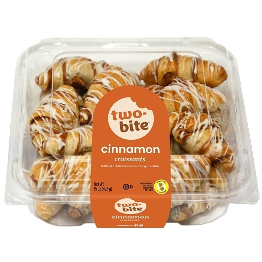 The Worthy Crumb Twice Two Bite Cinnamon Croissant, 20 count -- 12 per case