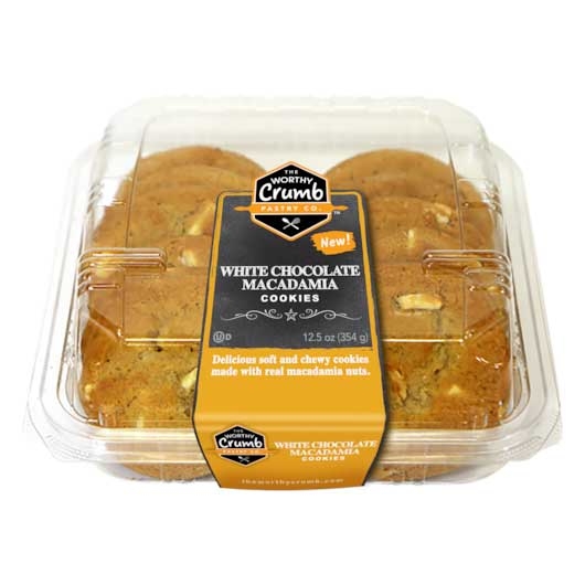 The Worthy Crumb White Chocolate Macadamia Cookie, 11.7 Ounce -- 15 per case