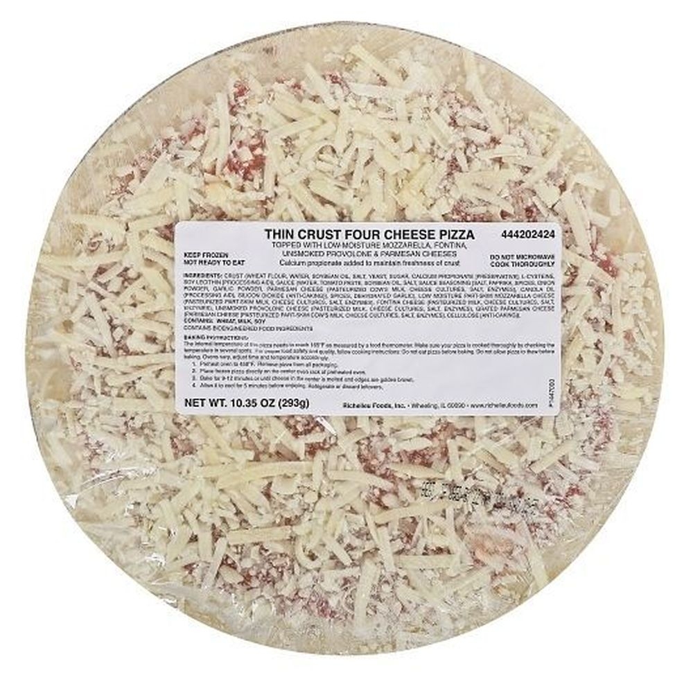 Richelieu Thin Crust Four Cheese Pizza, 15.53 Pound