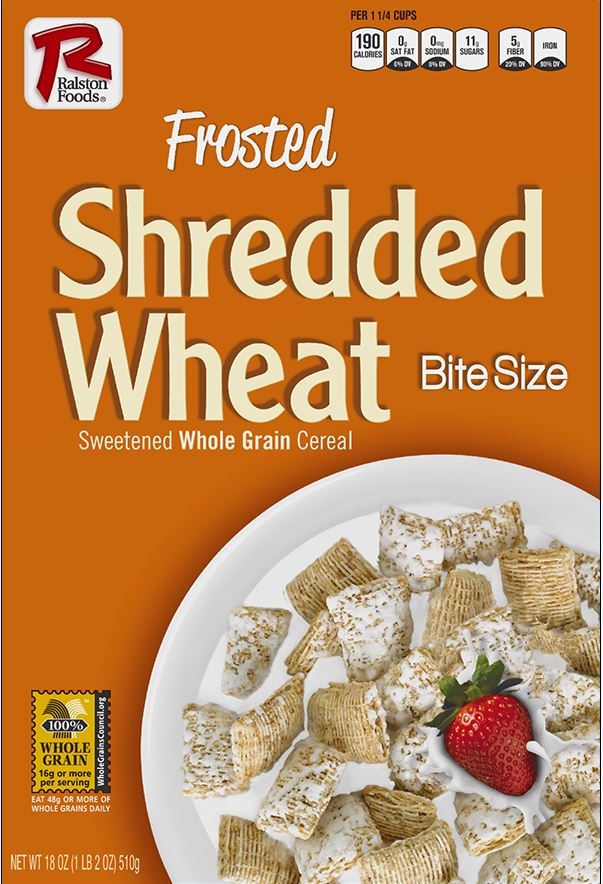 Ralston Foods Frosted Shreaded Wheat Cereal, 18 Ounce -- 10 per case.