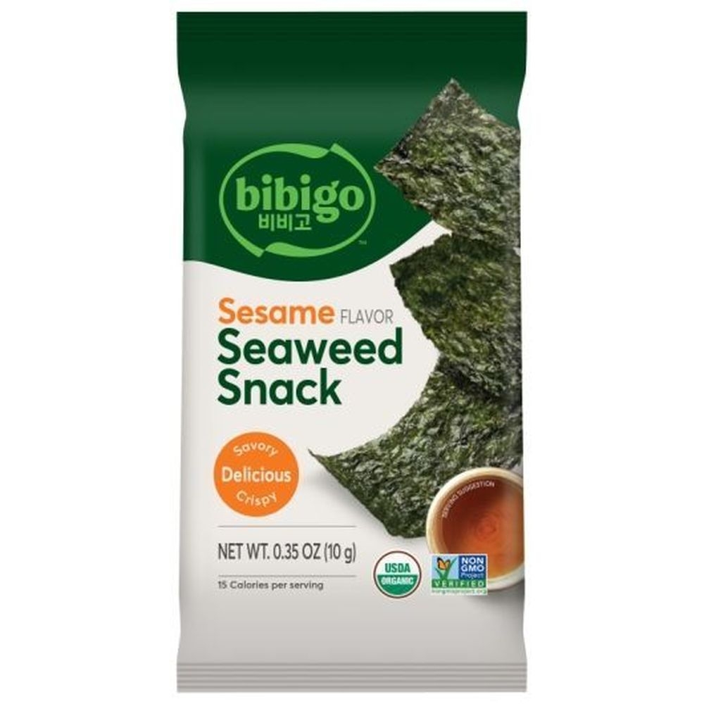Bibigo Crispy Sesame Seaweed Snacks, 0.35 Ounce -- 12 per case