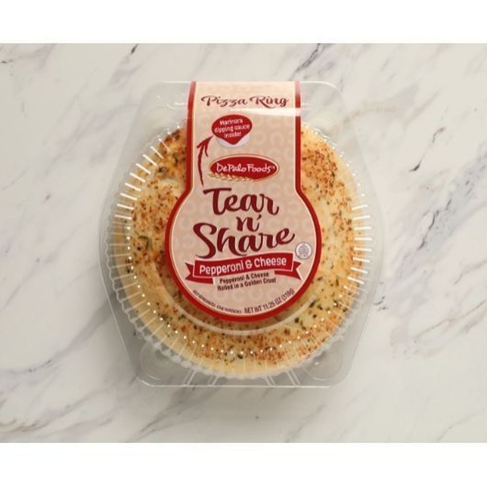 Depalo Foods Tear N Share Pepperoni and Cheese Pizza Ring, 11.25 Ounce -- 9 per case