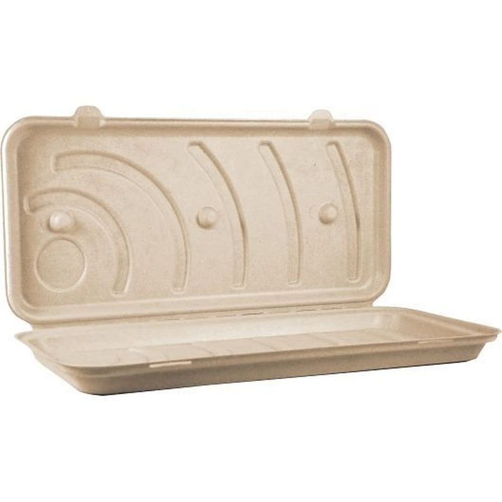 World Centric Unbleached Plant Fiber Compostable Flat Bread Pizza Box, 50 count -- 4 per case
