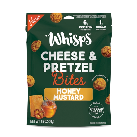 Whisps Honey Mustard Cheese and Pretzel Bites, 2.5 Ounce -- 6 per case