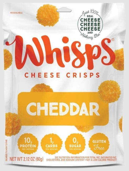 Whisps Cheddar Buffalo Cheese Crisp, 2.12 Ounce -- 12 per case
