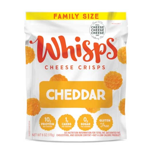 Whisps Cheddar Cheese Crisps, 6 Ounce -- 9 per case