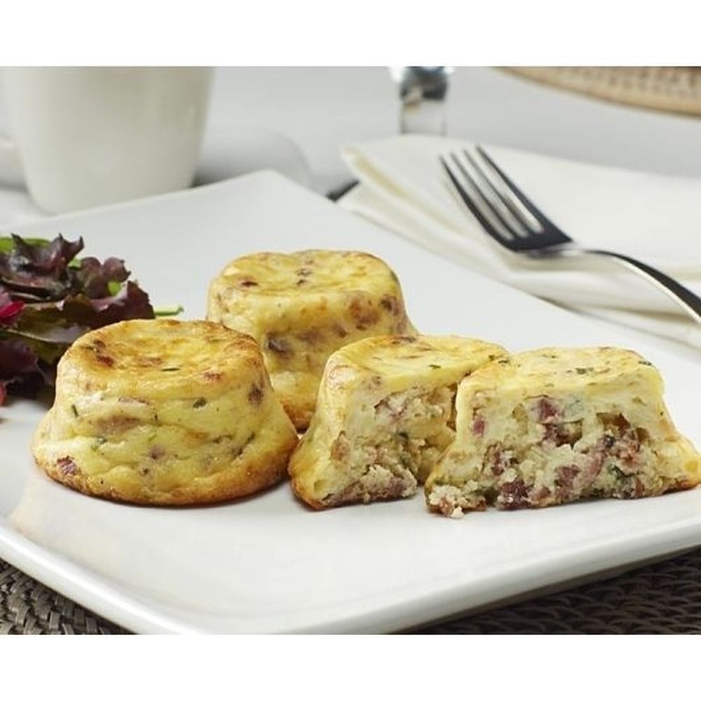 Oak Stove Kitchens Cheese and Bacon Crustless Quiche -- 90 per case