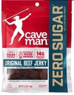 Caveman Original Zero Sugar Beef Jerky, 2.2 Ounce -- 8 per case