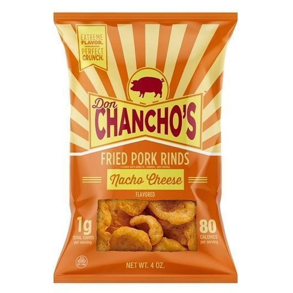 Don Chanchos Nacho Cheese Pork Rinds, 4 Ounce -- 6 per case