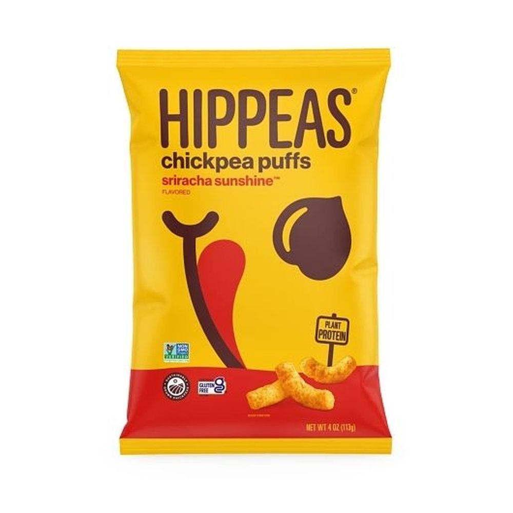Hippeas Non-Gmo Sriracha Sunshine Chickpea Puffs, 4 Ounce -- 12 per case