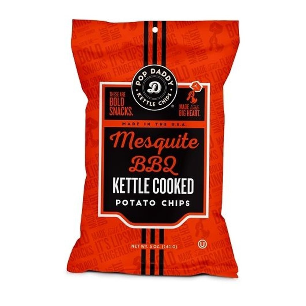 Pop Daddy Mesquite Bbq Kettle Cooked Potato Chips, 5 Ounce -- 12 per case