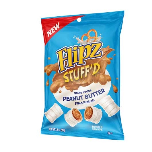 Flipz White Fudge Peanut Butter Filled Pretzel, 3.5 Ounce -- 6 per case