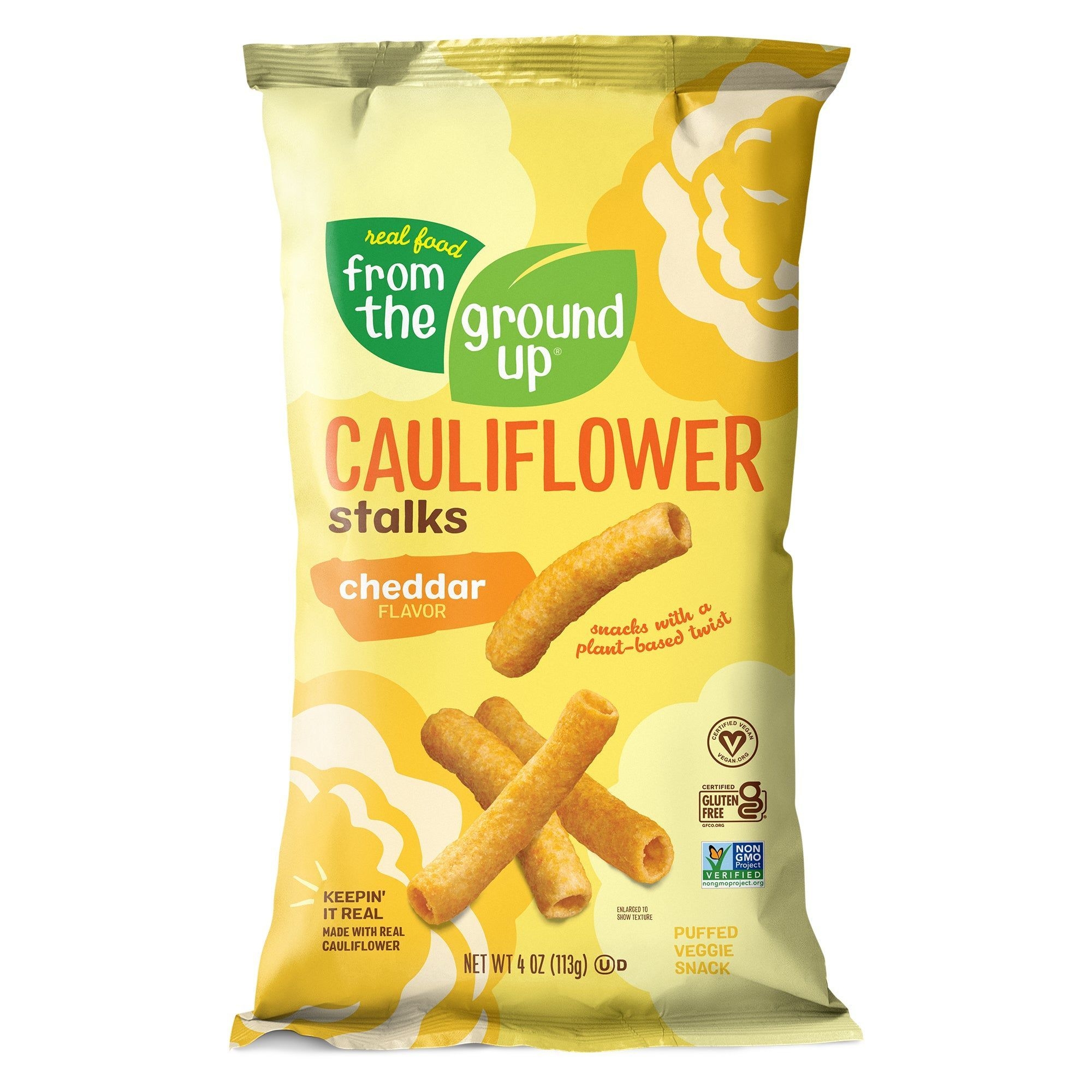 From The Ground Up Cheddar Cauliflower Stalk, 4 Ounce -- 12 per case