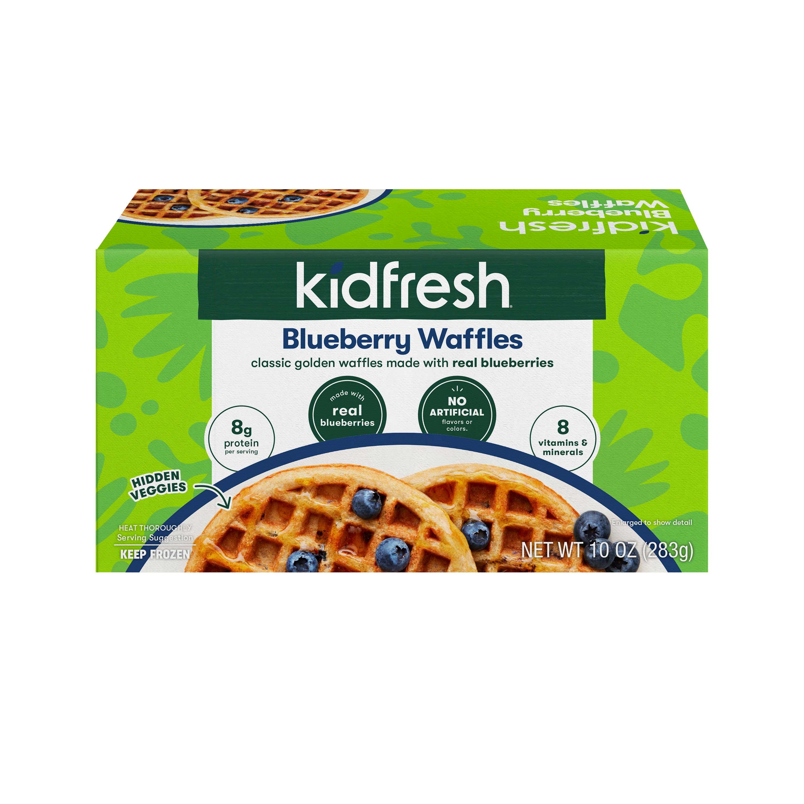 Kidfresh Blueberry Waffles, 10 Ounce -- 8 per case