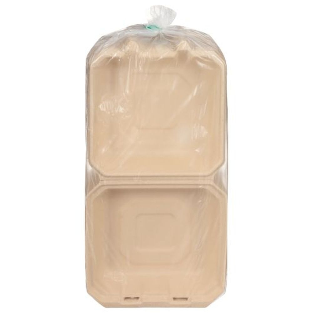 Tellus No Pfas Added 8 inch Square Clamshell, 200 count -- 4 per case