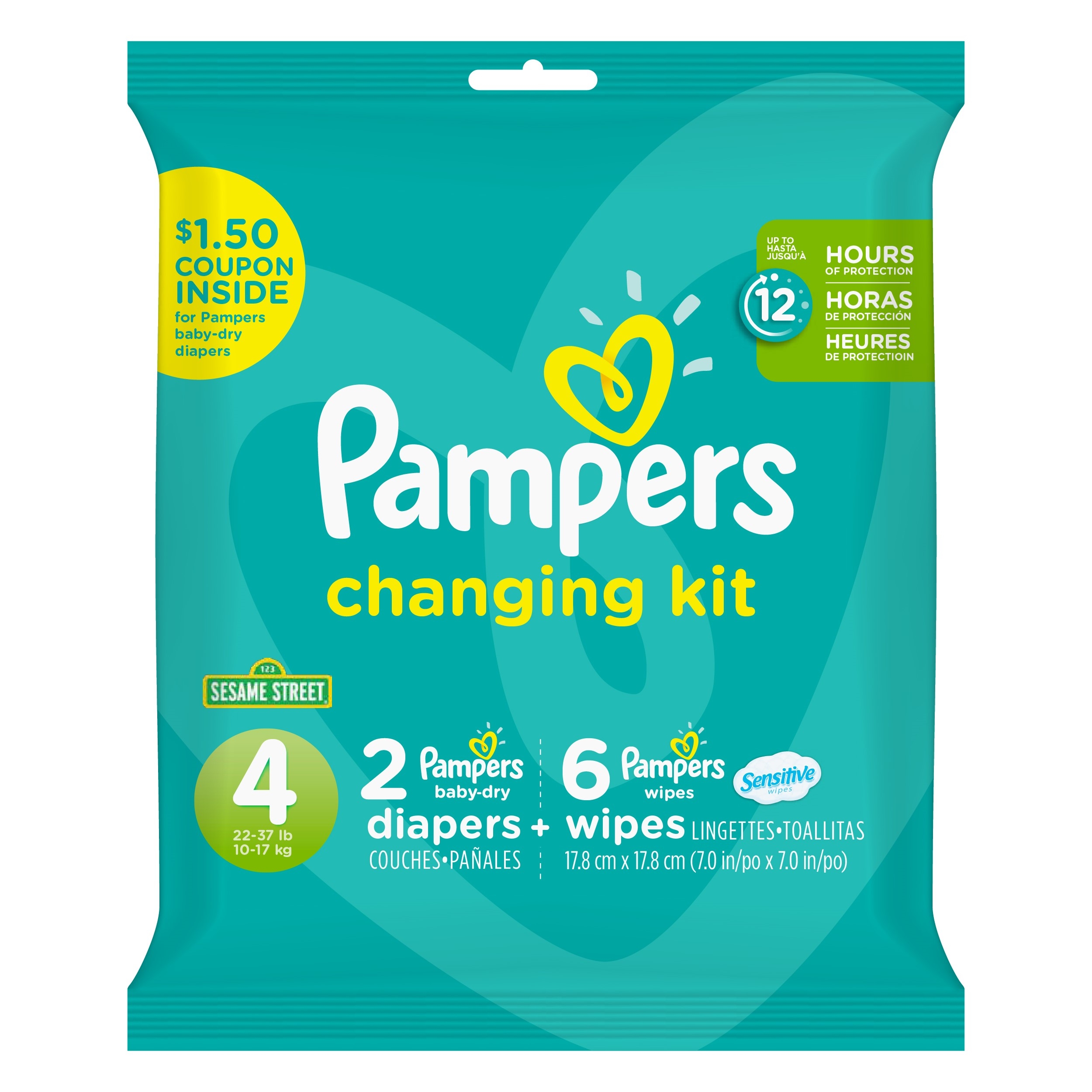 Pampers Size 4 Change Kit Diaper -- 10 per case.