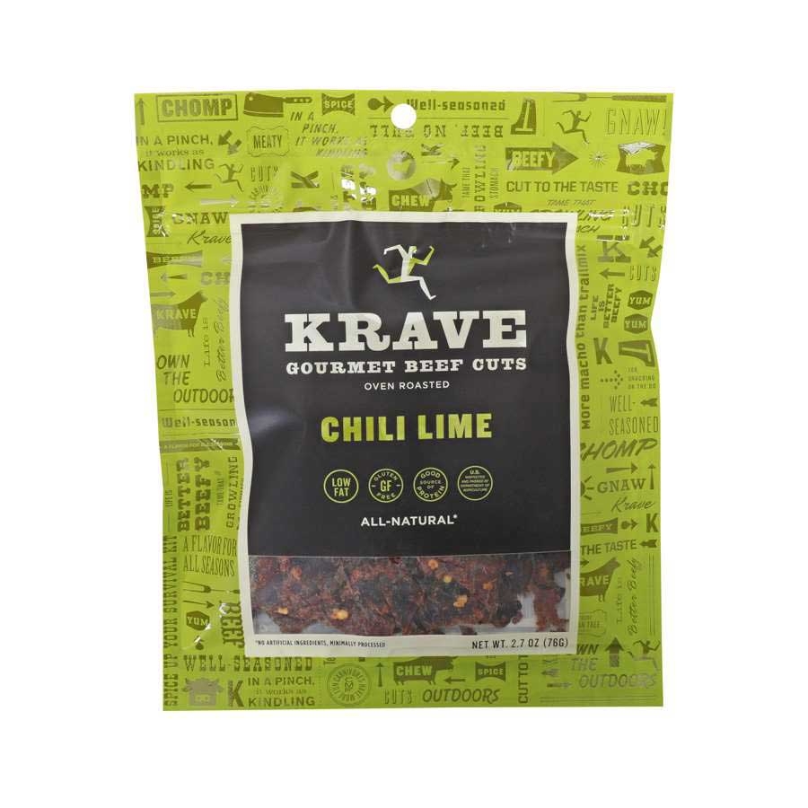 Krave Chili Lime Gourmet Beef Cut, 2.7 ounce -- 8 per case.