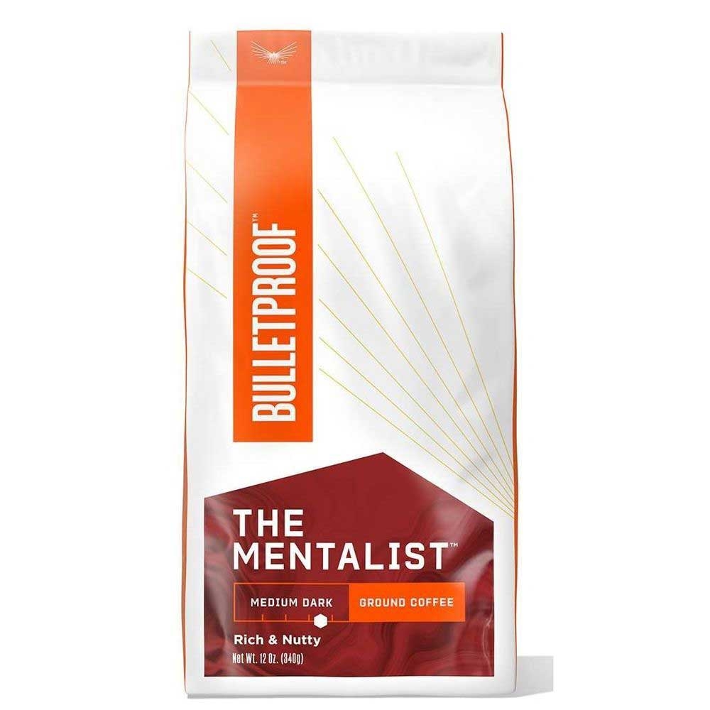 Bulletproof The Mentalist Medium Dark Roast Ground Coffee, 12 Ounce -- 6 per case.