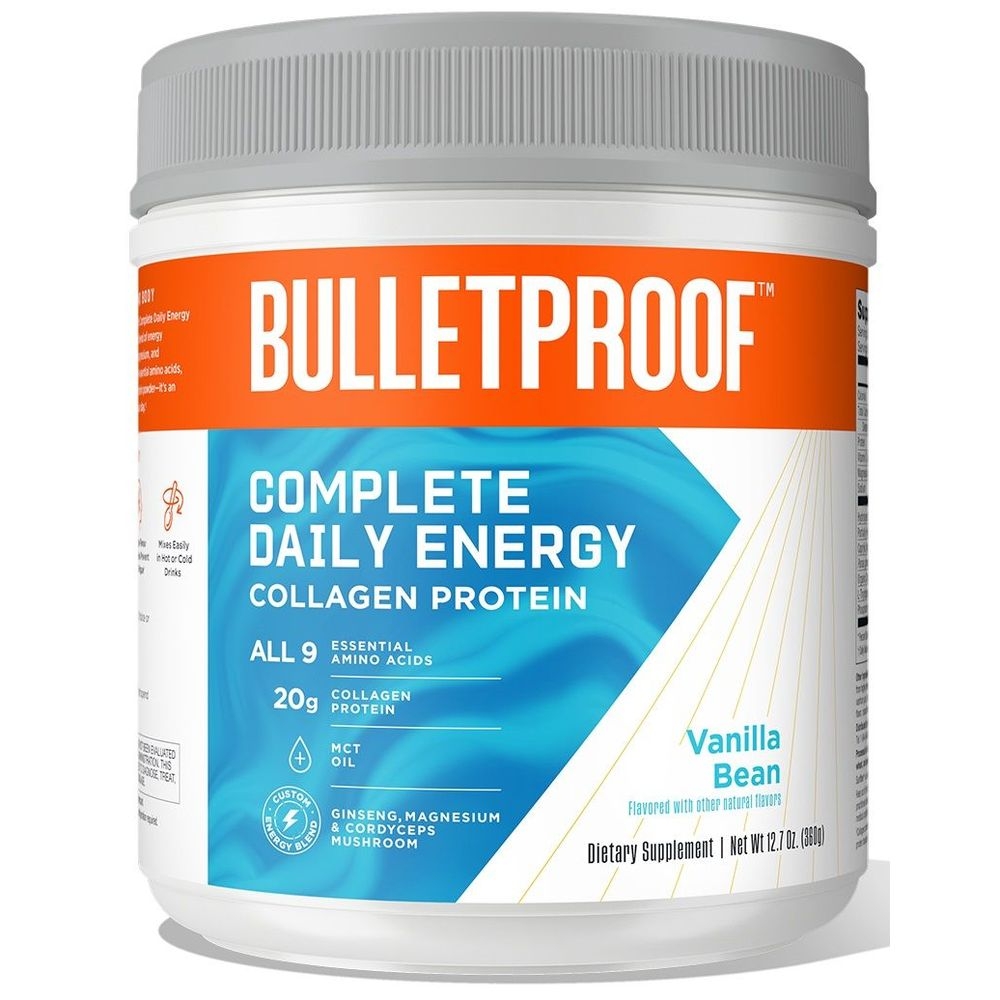 Bulletproof Vanilla Bean Complete Daily Energy Collagen Protein Powder, 12.7 Ounce -- 3 per case