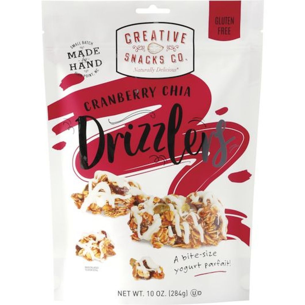 Creative Snacks Drizzlers Cranberry Chia Granola, 10 Ounce -- 6 per case