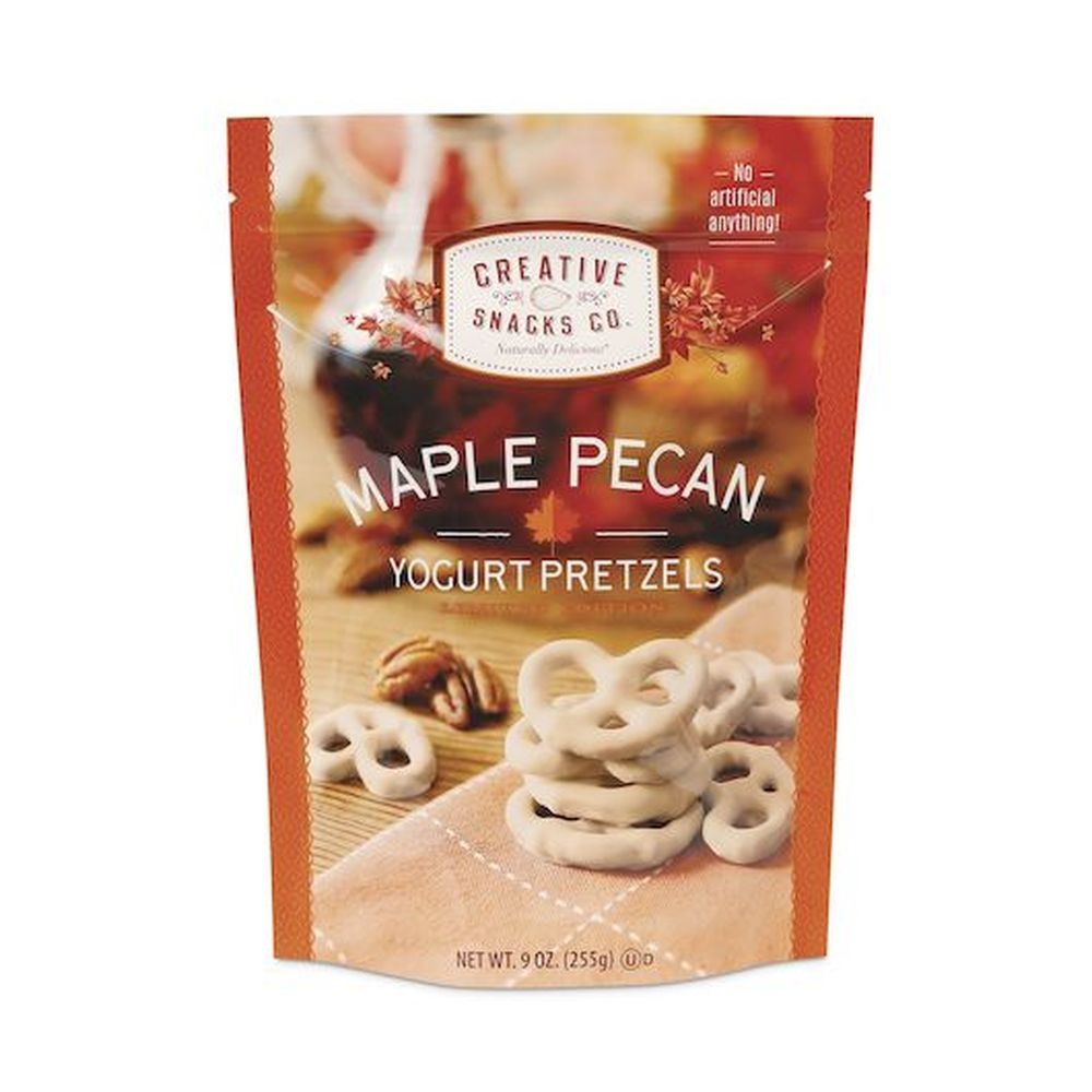 Creative Snacks Maple Pecan Yogurt Pretzels, 9 Ounce -- 12 per case