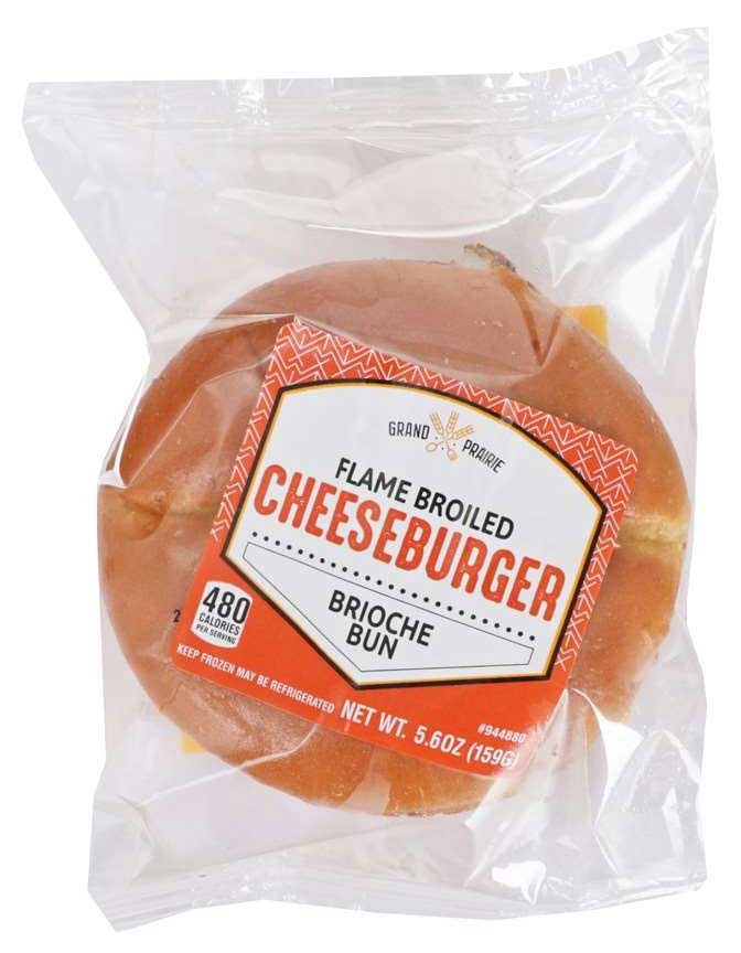 Grand Prairie Foods Flame Broiled Cheeseburger Sandwich, 5.6 Ounce -- 16 per case