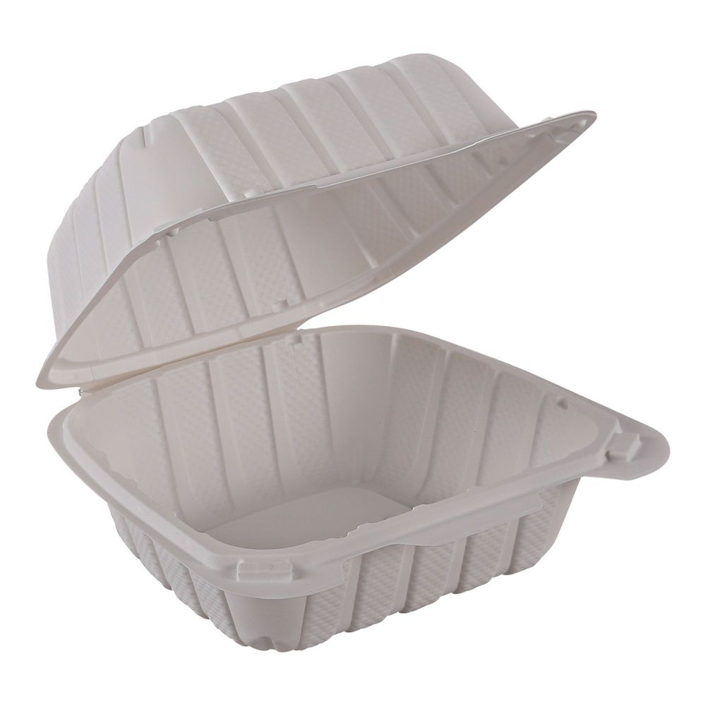 Empress Earth Natural Mineral Filled Polypropylene Hinged Container, 6 x 6 x 3 inch -- 300 per case.