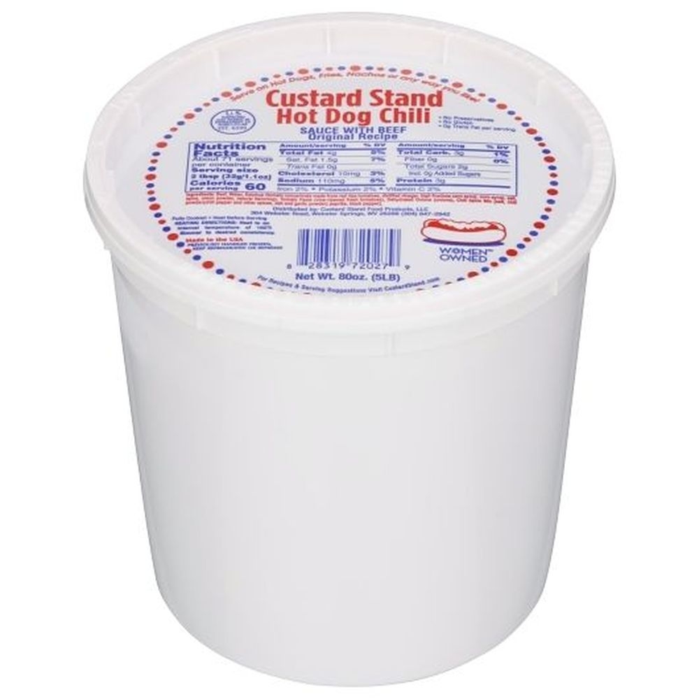 Custard Stand All Beef Hot Dog Chili Sauce, 80 Ounce -- 4 per case