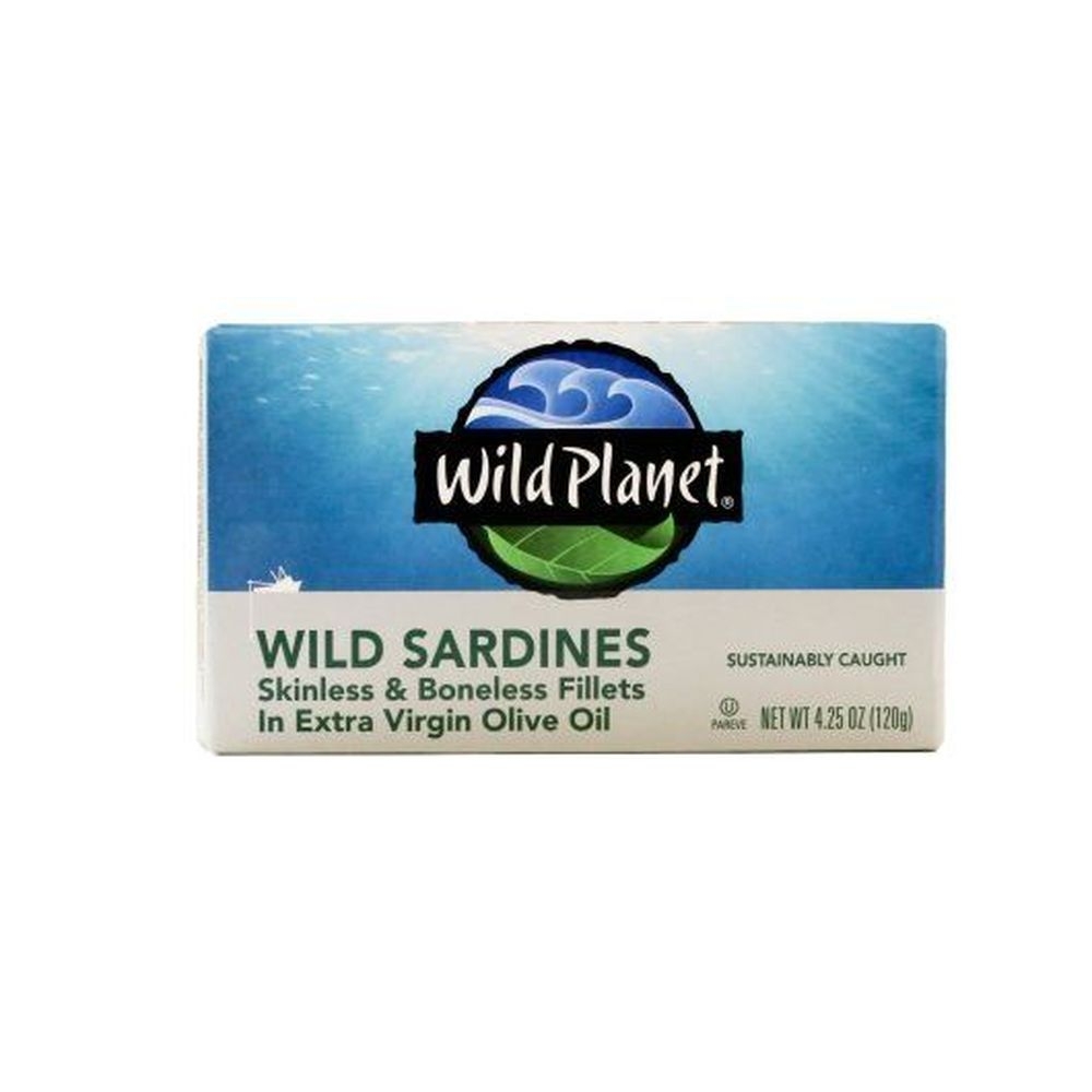 Wild Planet Skinless Boneless Sardines Fillets in Extra Virgin Olive oil, 4.25 Ounce -- 12 per case