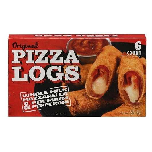 The Original Pizza Logs Cheese Pepperoni and Tomato Sauce Cylinder Shaped Wrap, 6 count -- 12 per case